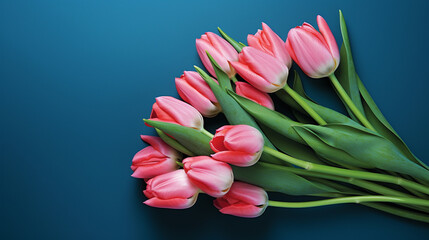 bouquet of pink tulips HD 8K wallpaper Stock Photographic Image 