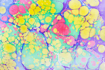 ebru art or marbling art on paper abstract background, liquid marble pattern background