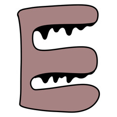 E alphabet letter