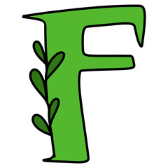 green letter F