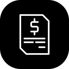 Contract job business icon with black filled line outline style. contract, agreement, business, document, office, sign, signature. Vector Illustration