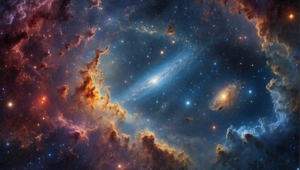 Fototapeta premium Galaxy in space background with stars