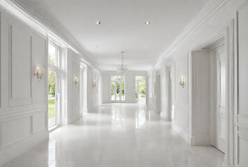 Fototapeta premium WHITE EMPTY HALLWAY 