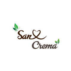 Logo template crema or cafe business, coffee cup, vending logo
