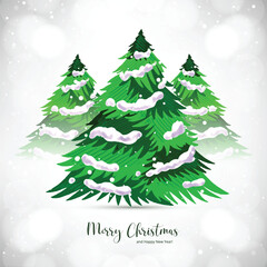 Fototapeta premium Decorative christmas tree card design