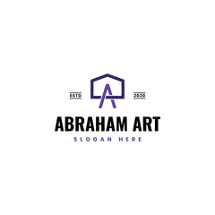 Art gallery logo design template