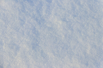 Texture of the white snow. Winter background