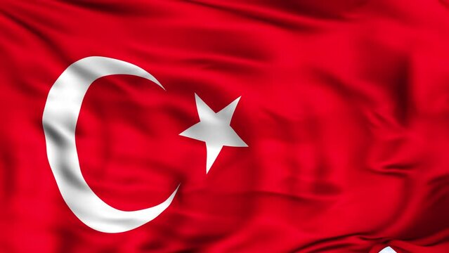 Turkey Waving Flag Background