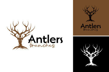 Antler Ranch Logo is a design asset suitable for a ranch or farm business. It can be used as a logo or emblem to represent the brand's identity and convey a rustic, country vibe.