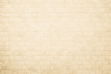 Empty background of wide cream brick wall texture. Beige old brown brick wall concrete or stone textured, wallpaper limestone abstract flooring. Grid uneven interior rock. Home decor design backdrop. - obrazy, fototapety, plakaty
