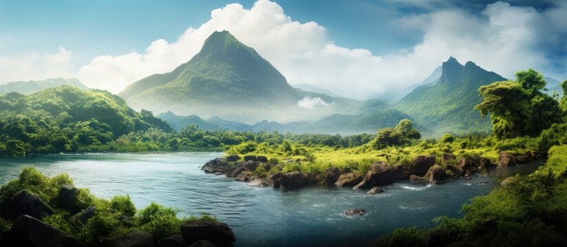 During the summer holiday I plan to travel to a beautiful island surrounded by a sparkling lake lush green grass and majestic mountains where I can immerse myself in the refreshing water ma