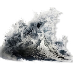 Big wave, tsunami on transparent background png