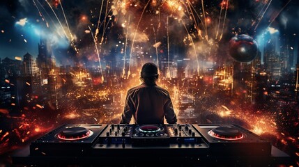 the DJ's music envelops an unforgettable new year's night.