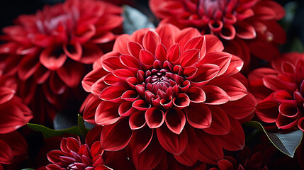 red dahlia flower HD 8K wallpaper Stock Photographic Image 