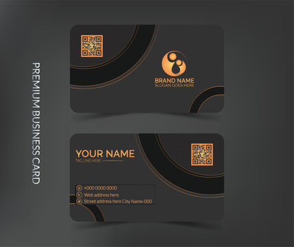 Luxury Dark business card template layout
