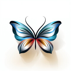 Fototapeta na wymiar Abstract Vector Butterfly Icon Design Template