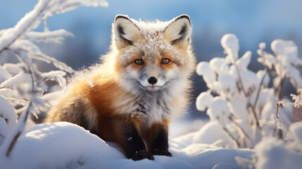 Red Fox Snow Adorable
