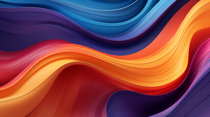 Abstract colorful wave landscape background