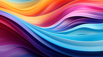 Obraz premium A vibrant and abstract closeup of a colorful wavy background