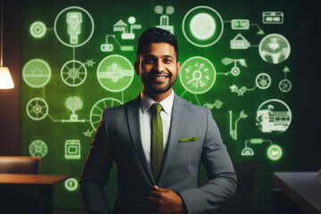 young indian businessman wearing suit