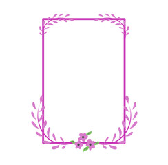 Rectangle floral frame