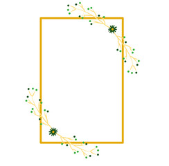 Rectangle floral frame