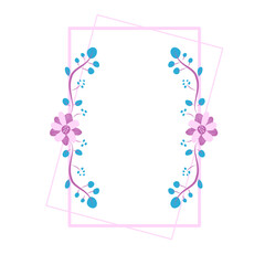 Rectangle floral frame
