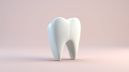 single tooth, white, solid background