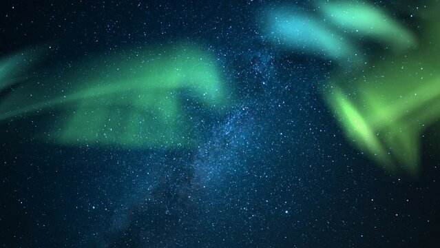 Milky Way Galaxy Aurora Borealis Green Loop 24mm South
