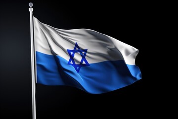The picture shows the Israeli flag waving in the wind. It can be used to represent patriotism, national pride, or to illustrate a news article or blog post about Israel