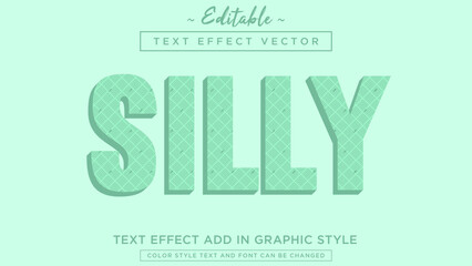 Simple pattern style text effect with cool color combination vector