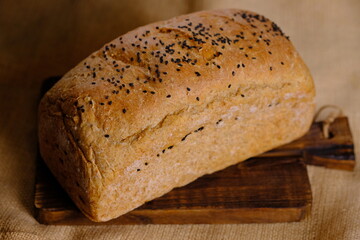 multi-grain whole wheat bread.. carbohydrates, high fiber, low calories. staple food. black sesame...