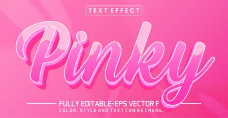 Foto op Aluminium Pinky pink font Text effect editable © zika_studio