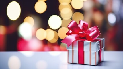 Merry Christmas and a happy new year. Background with Christmas gift box