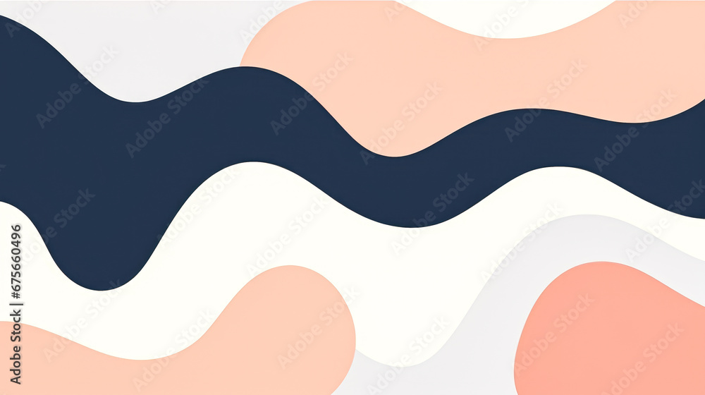 Aufkleber abstract background with waves and dots.