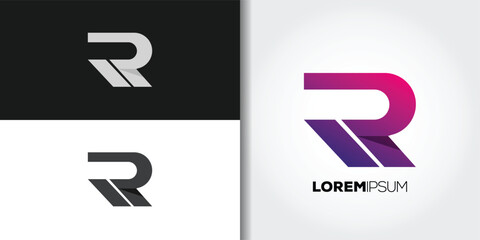 letter r logo set