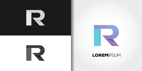 letter r logo set