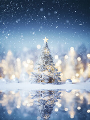 Obraz na płótnie Canvas Beautiful Christmas tree miniature decorations