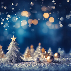 Fototapeta na wymiar Beautiful Christmas tree miniature decorations