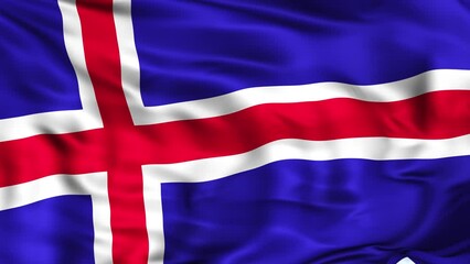 Iceland Waving Flag Background