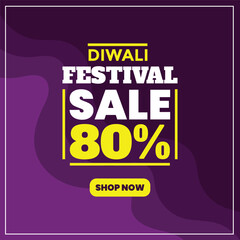 vector flat design Diwali Festival Sale concept template background