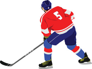 Ice hockey players.  Vector illustration for designers