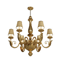 Vintage chandelier isolated on transparency background.