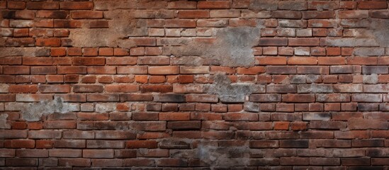 The old brick wall has a textured surface showcasing its history and adding character to the background