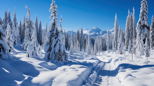 Empty Snow Covered Road Winter Landscape, Gradient Color Background, Background Images , Hd Wallpapers