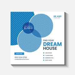 real estate house property social media banner template