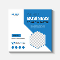 We help your business and marketing agency social media post template