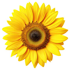 Fototapeta premium sunflower cut out transparent isolated on white background ,PNG file
