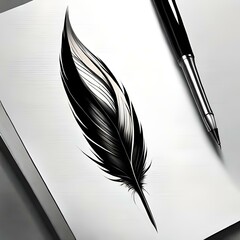 feather pen and ink