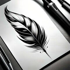 feather and ink